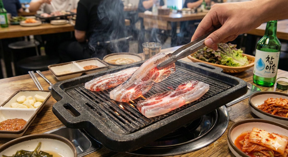 Hyperrealistic glass pork belly on a grill 2