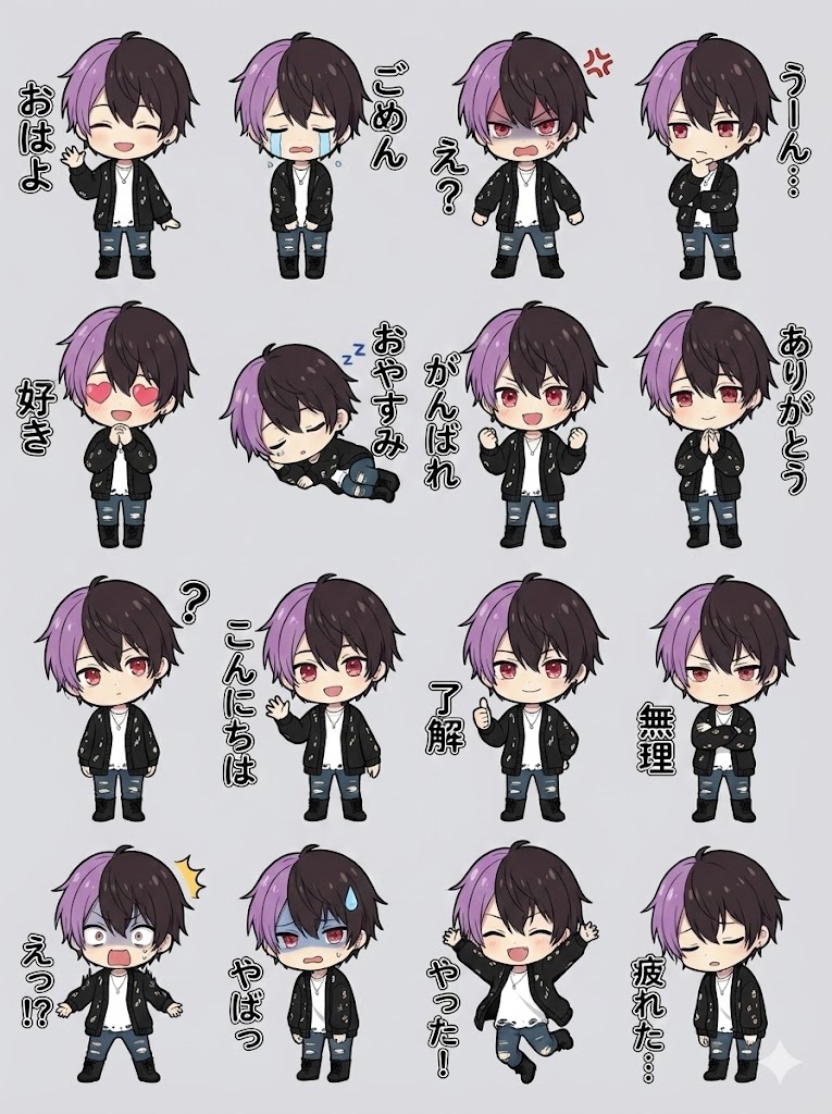 LINE sticker sheet from an attached image