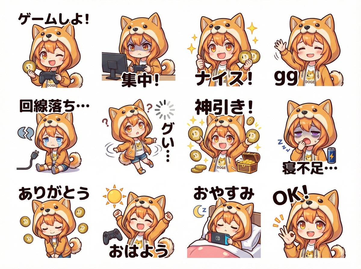 Cute Shima-enaga LINE sticker set