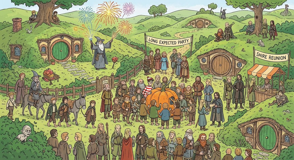 Where’s Waldo-style LOTR in the Shire