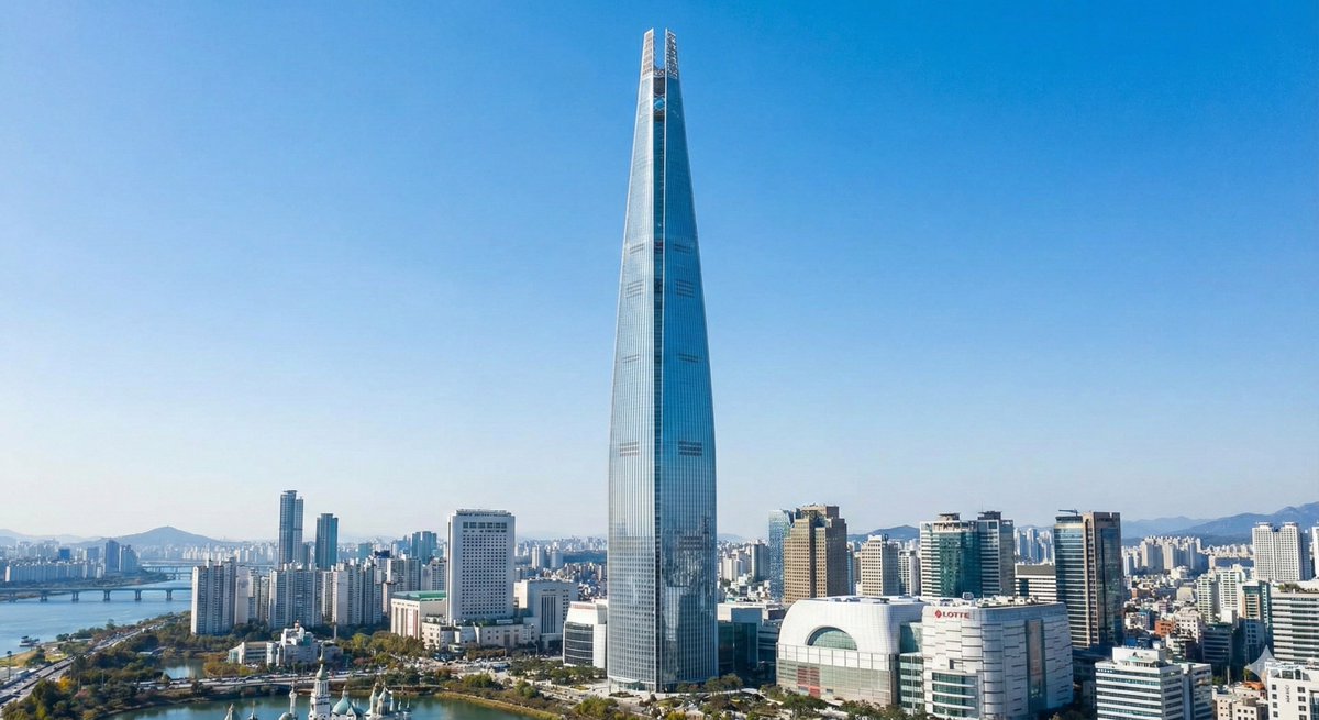 Lotte World Tower landmark-focused geolocation image