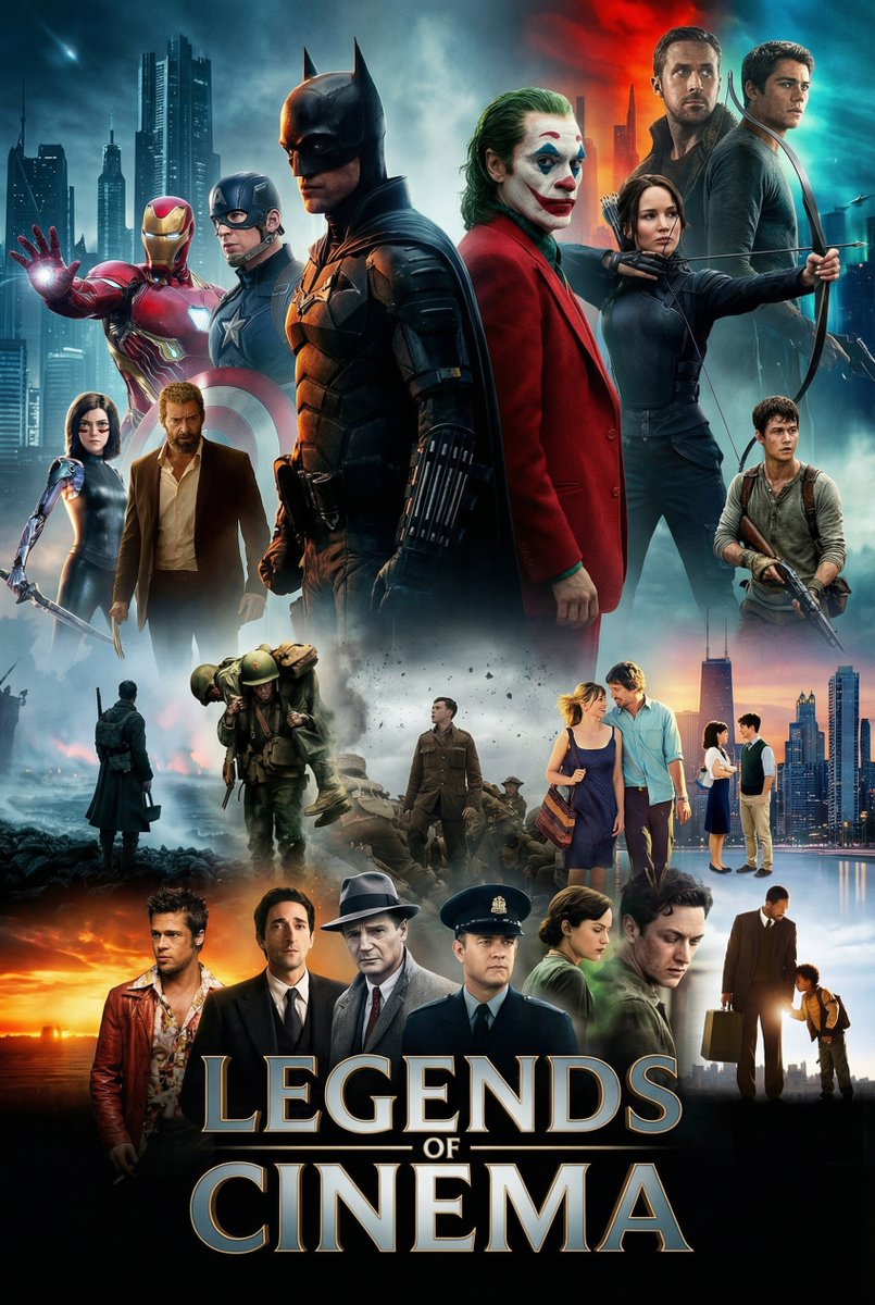 Cinematic poster with movie characters 2
