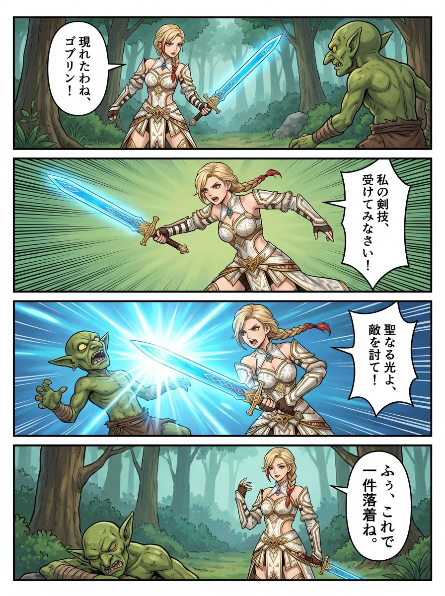 4-panel RPG manga of original character Anna