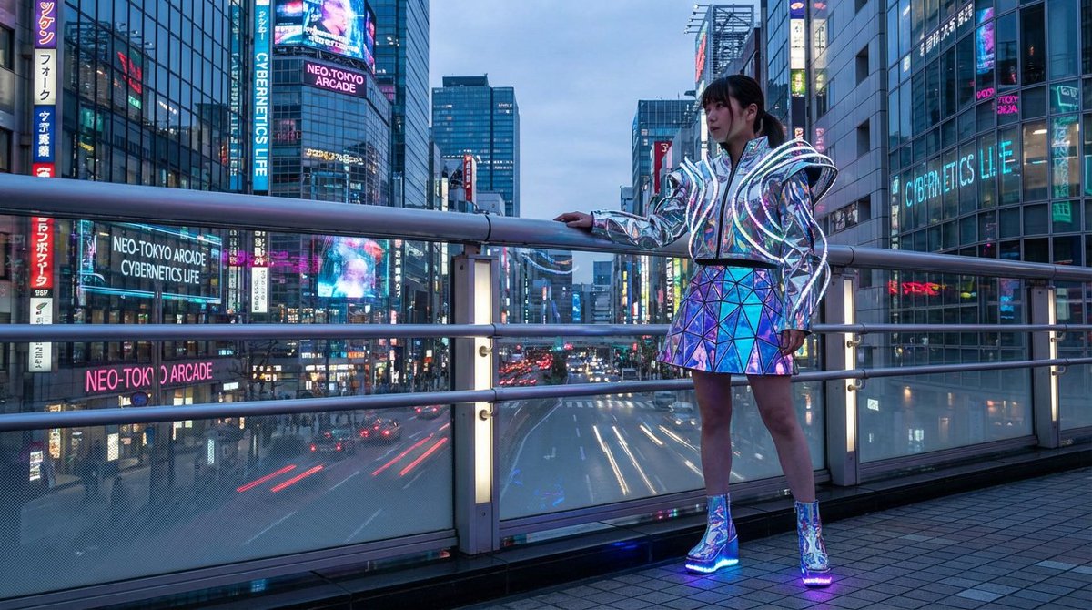 Four-keyword prompt: Japanese near-future beauty in the city