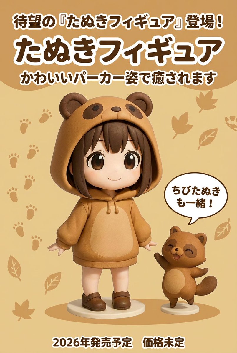 Product ad-style image for a raccoon figure