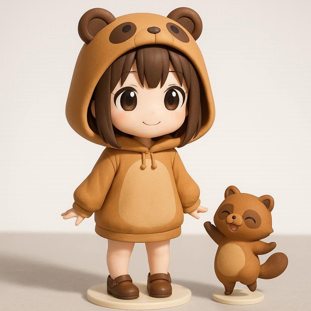 Product ad-style image for a raccoon figure 2