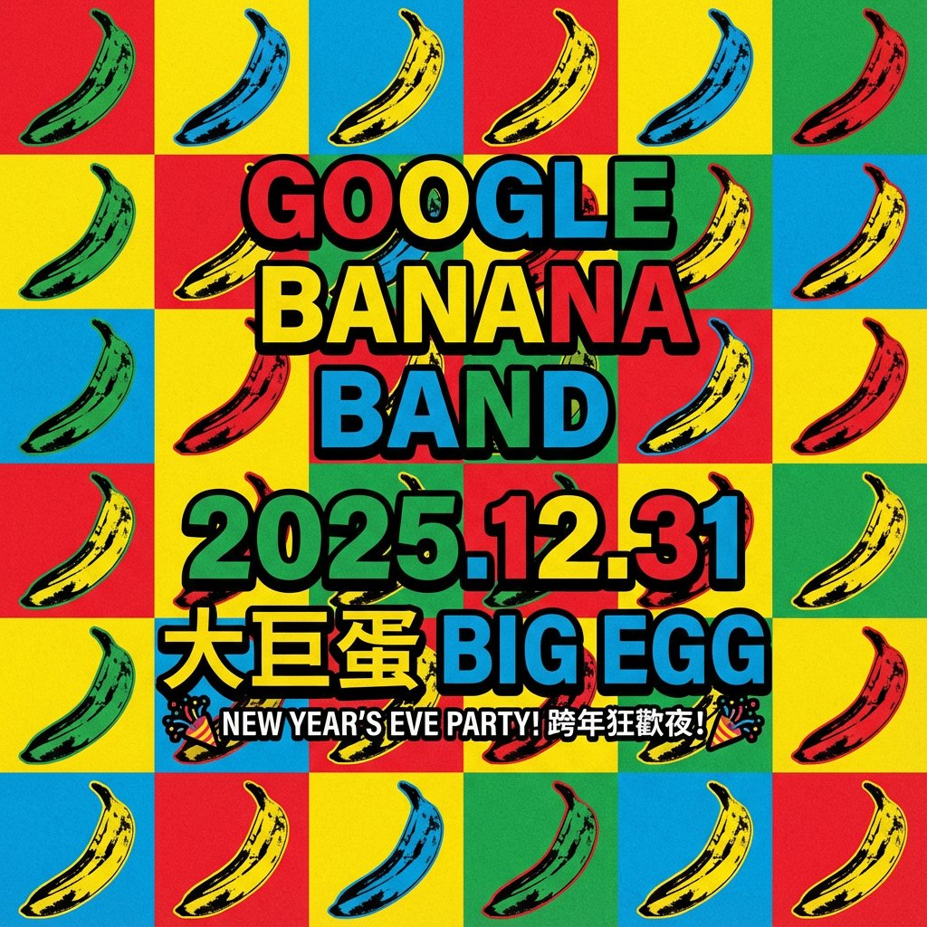 Concert poster for Google Banana Band