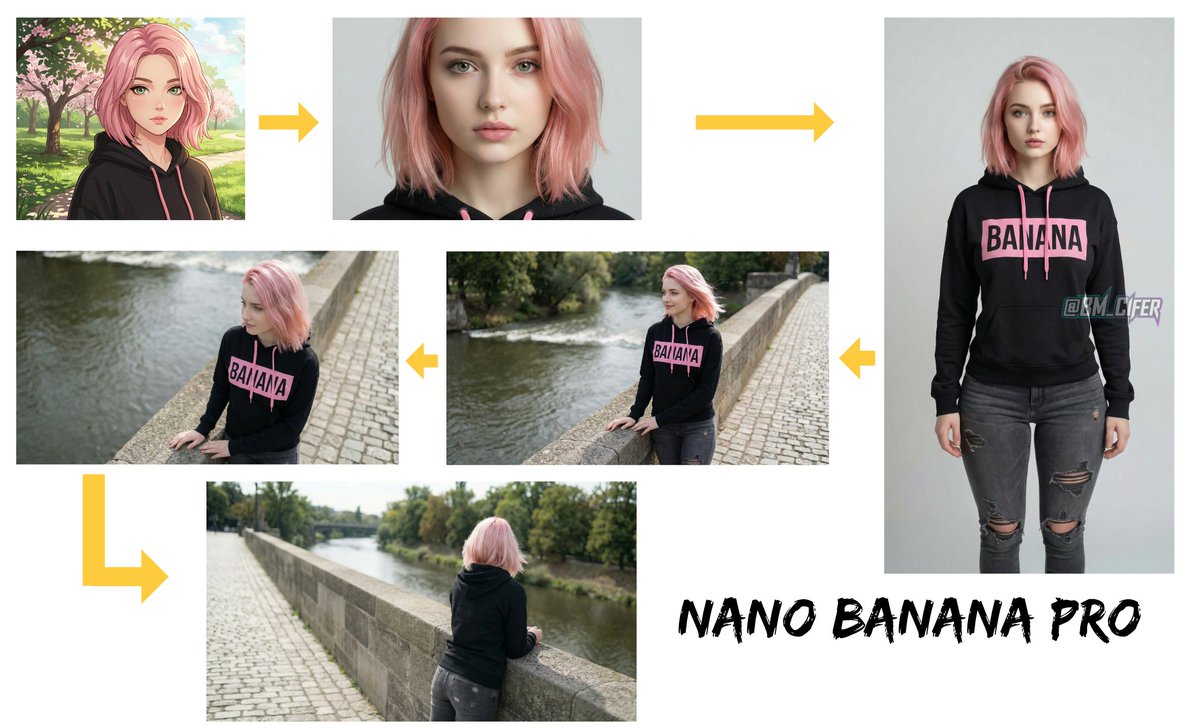 Opposite camera view of anime girl by the river