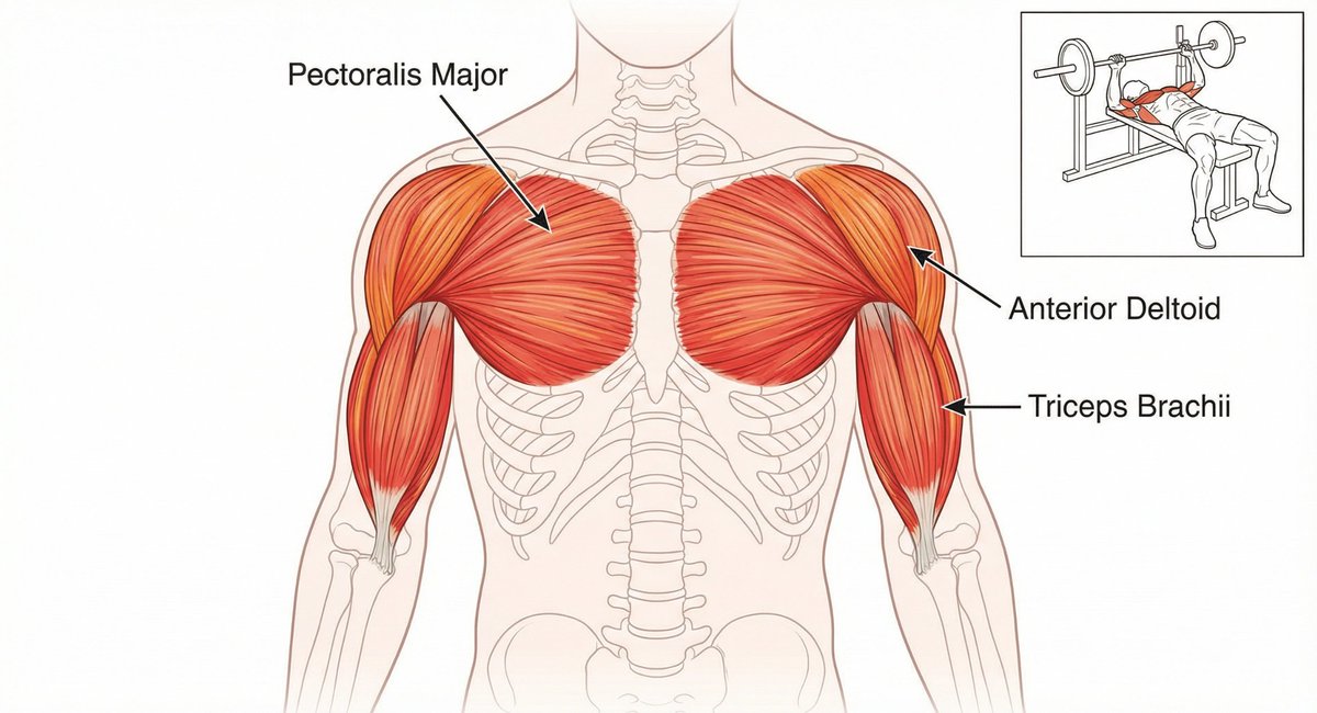 Bench press muscle diagram