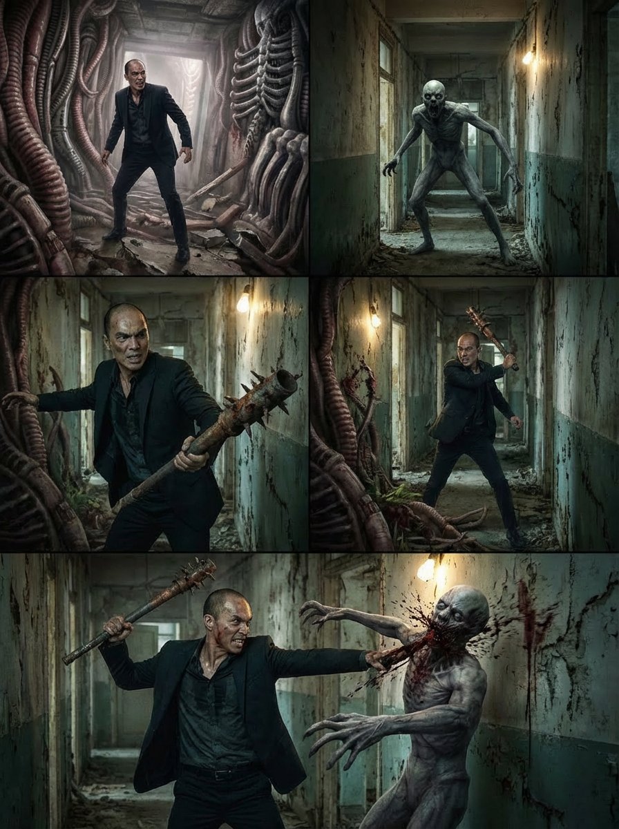 Cinematic horror sequence from base image 4