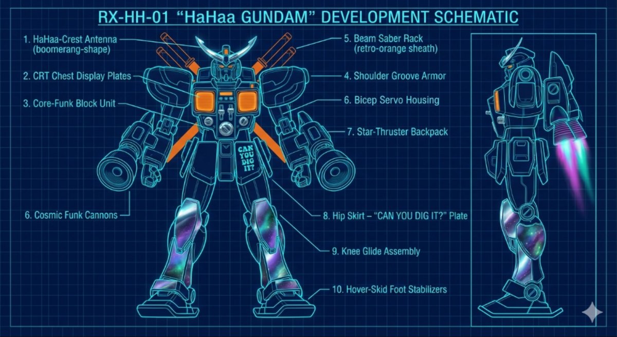 HaHaa Gundam blueprint concept