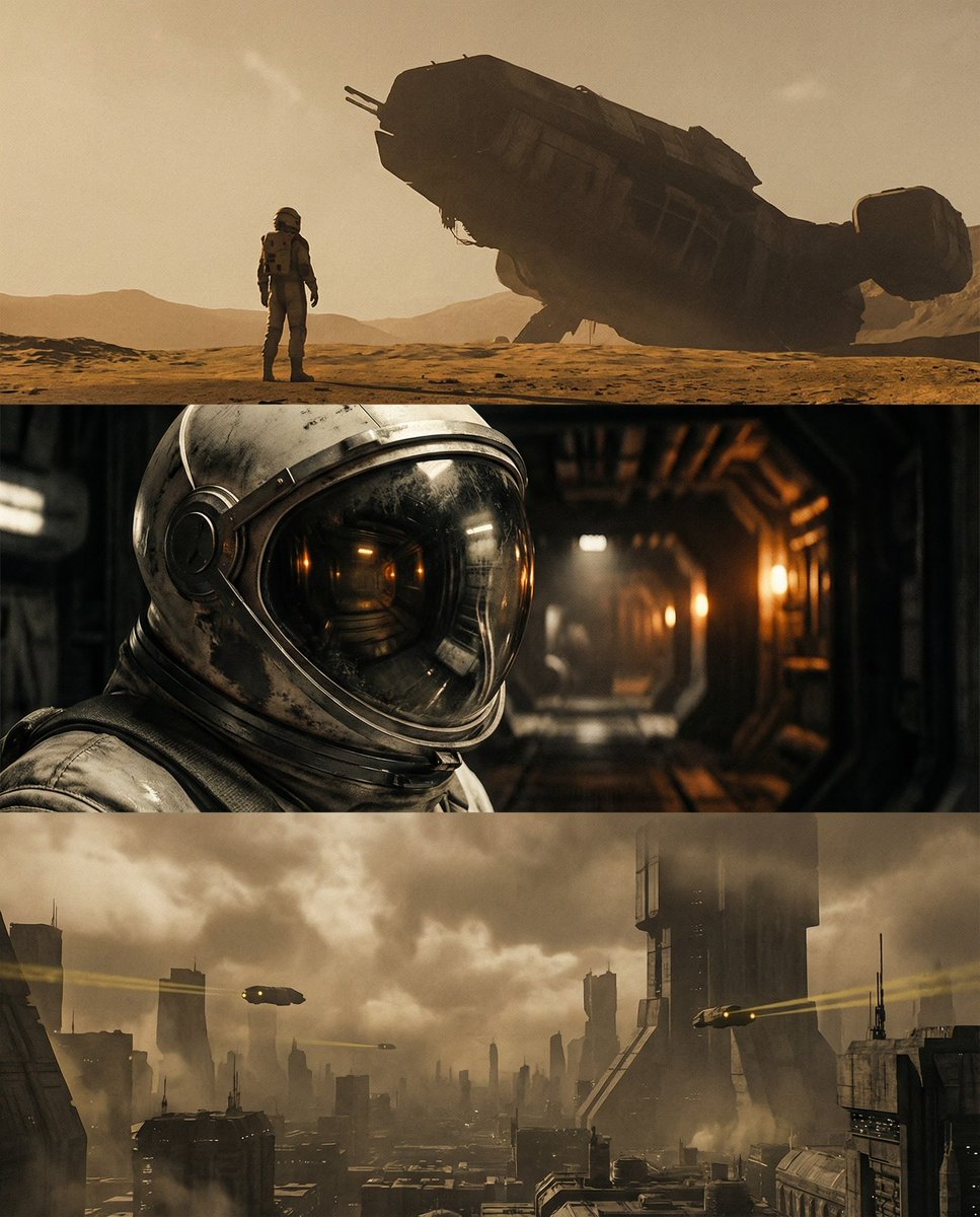 Sci-fi cinematic triptych and expansions 2