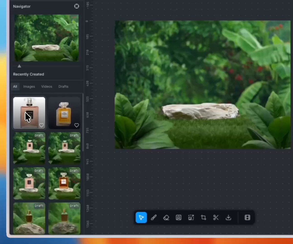 Product photo with item placed on a stone