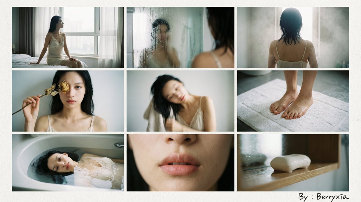 9-grid Japanese photobook layout prompt for Nano Banana Pro 4
