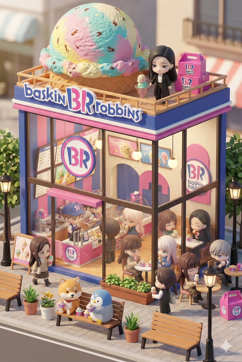 3D chibi miniature brand concept store prompt 2