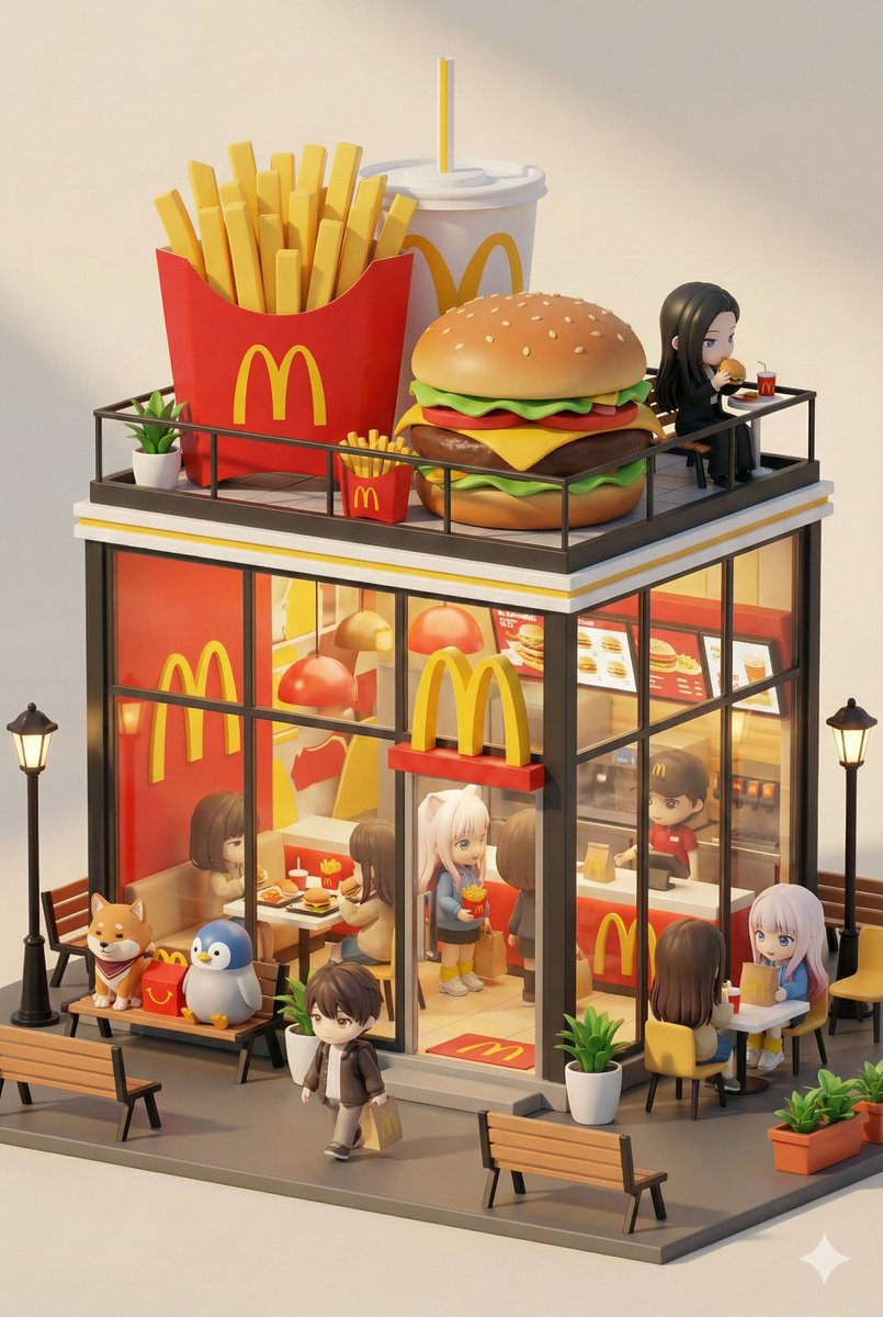 3D chibi miniature brand concept store prompt 3