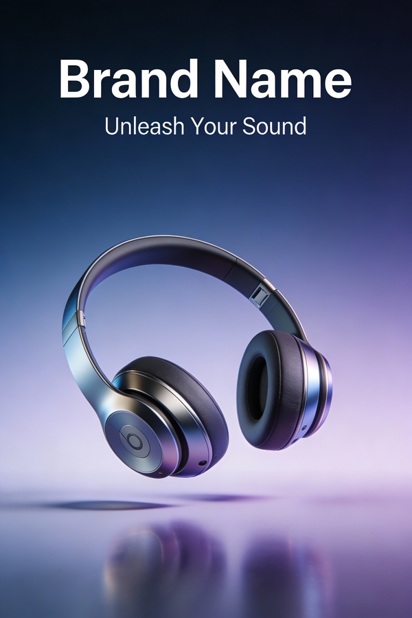 Sleek Minimalist Wireless Headphone Ad - Image 1