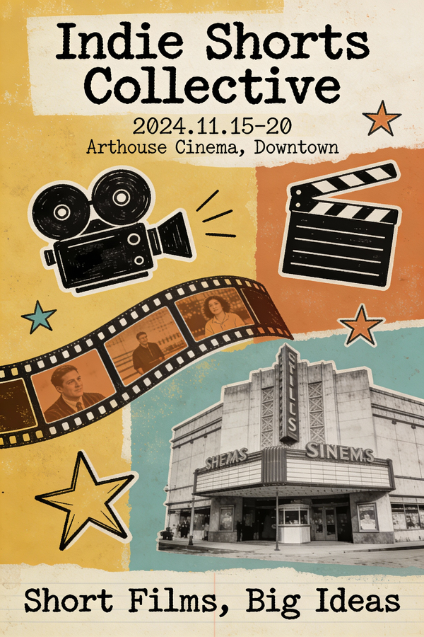 Quirky Independent Short Film Festival Poster - Image 1