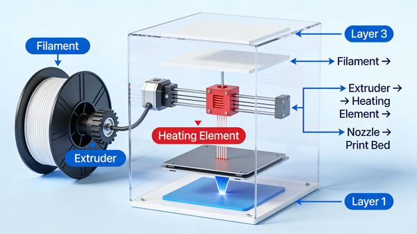 3D Printer Works Diagram - Image 1