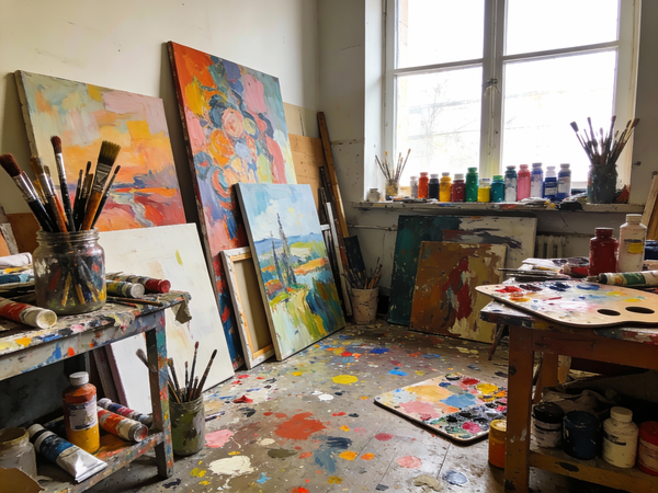Artist's Messy Studio - Image 1