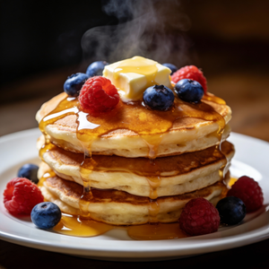 令人垂涎的煎饼特写