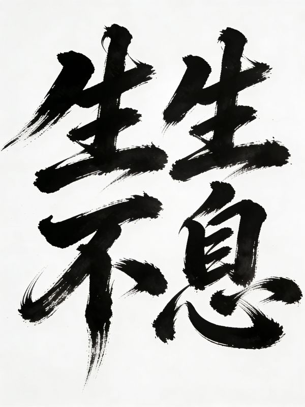 Endless Vitality Cursive Poster - Image 1