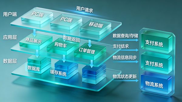 3D E-Commerce Platform Architecture Diagram - Image 1