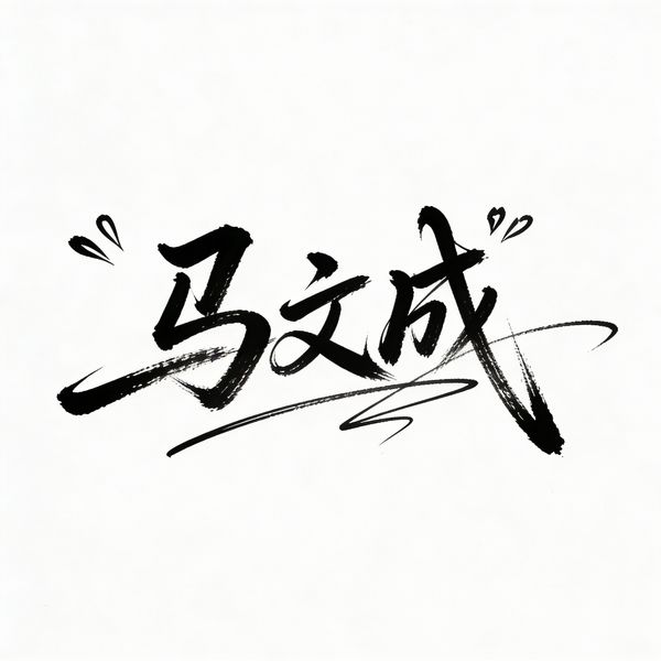 Ma Wencheng Artistic Signature Design - Image 1