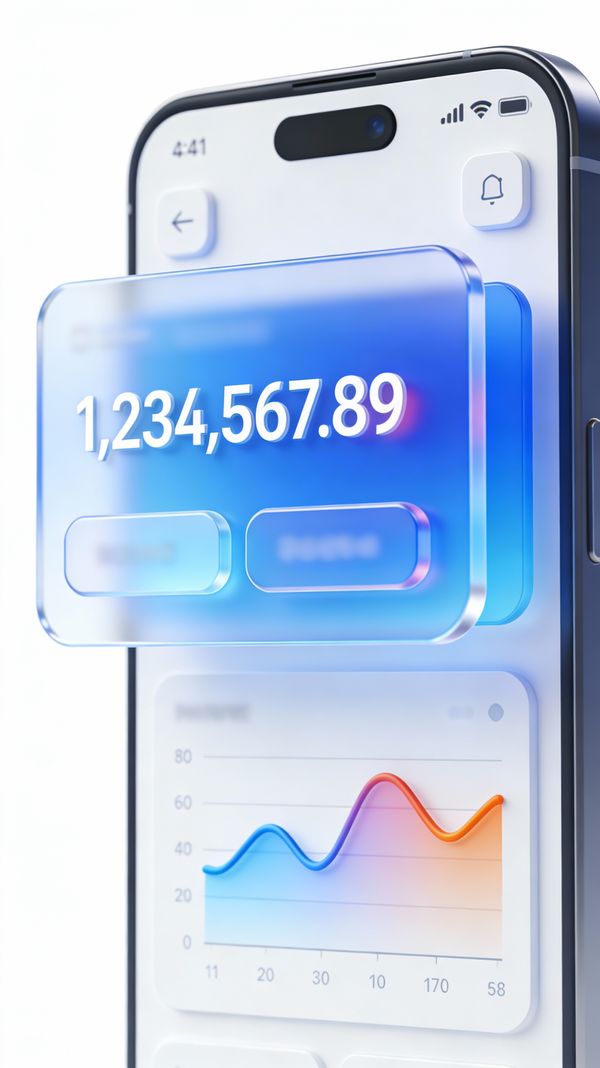 C4D-Style Finance App UI - Image 1