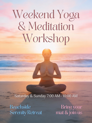 宁静瑜伽与冥想工作坊海报