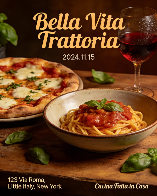 Italian Restaurant Grand Opening Flyer - Image 1