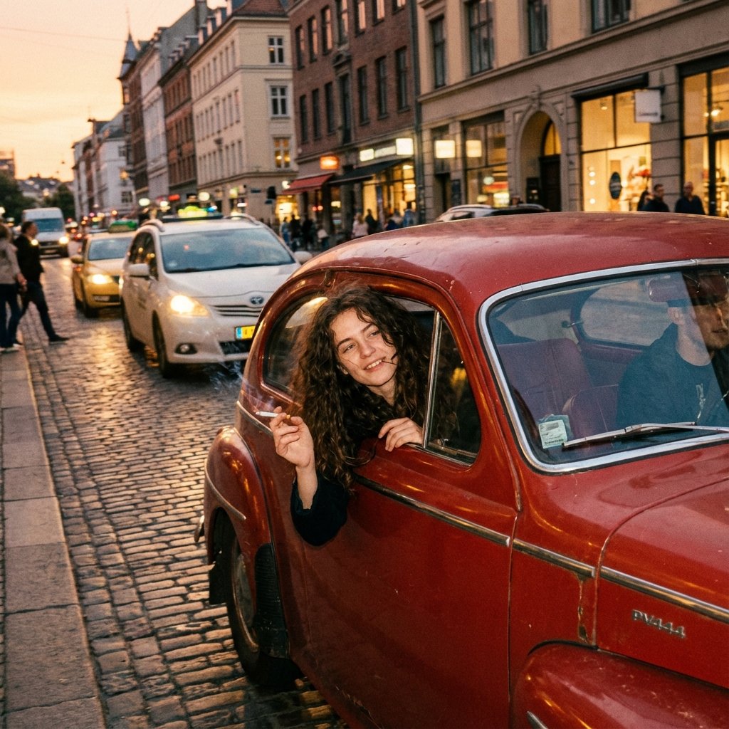 Candid Vintage Car Snapshot Prompt