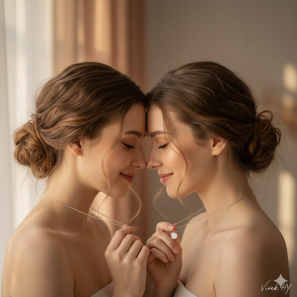 Soft Aesthetic Cinematic Portrait of Twins Prompt