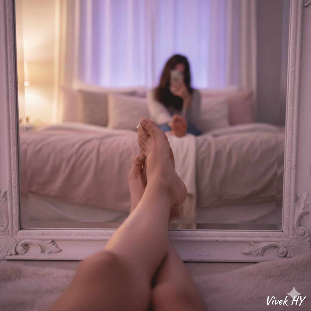 Mirror Pose Selfie Aesthetic Prompt