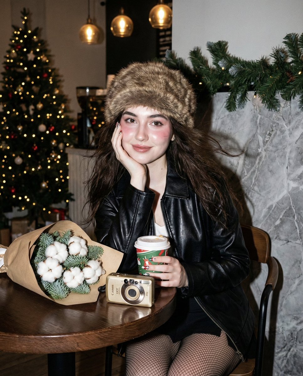 Hyper-Realistic Y2K Digital Camera Style Portrait