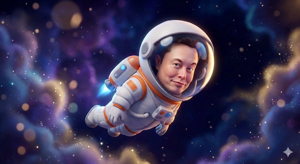 Pixar Style Celebrity Astronaut Caricature 2