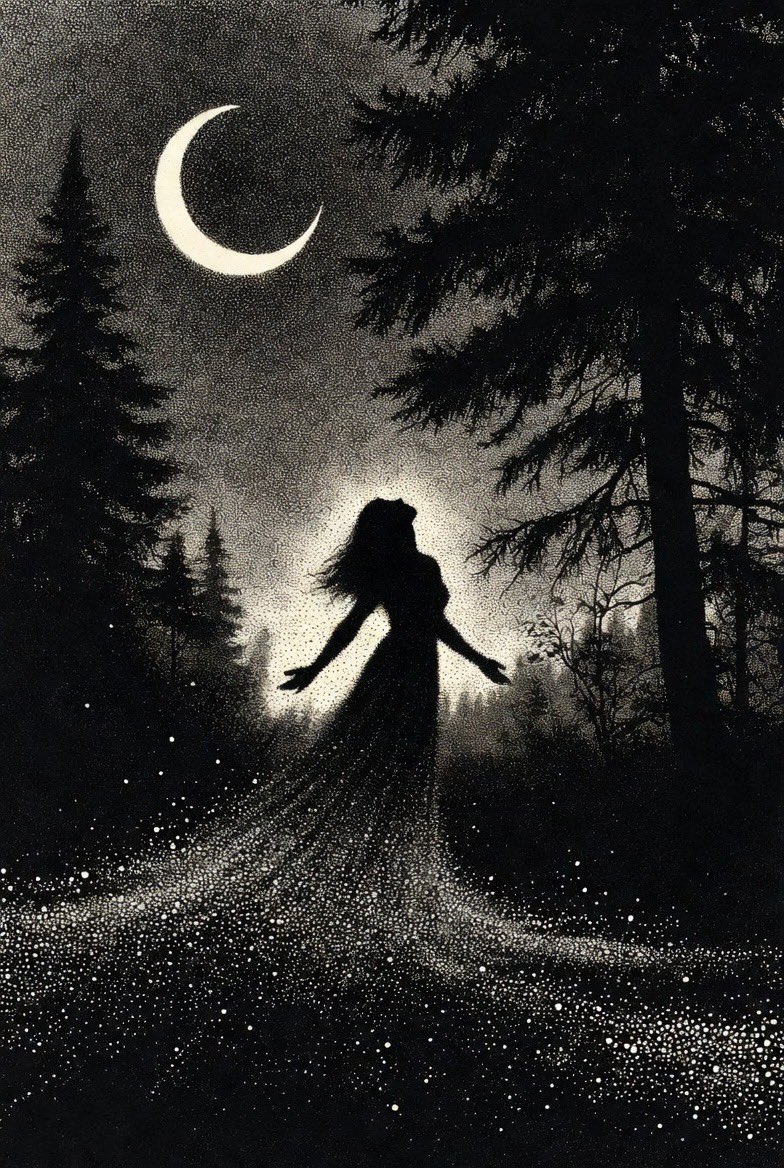 Gothic Stipple Art Poem Visualization 3