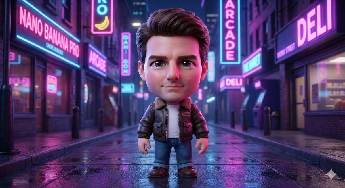 3D Neon Caricature of a Celebrity