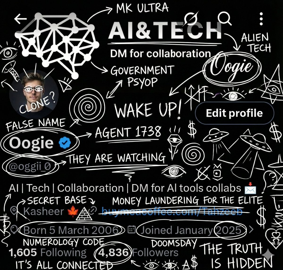 Schizophrenic Conspiracy Scribbles Overlay