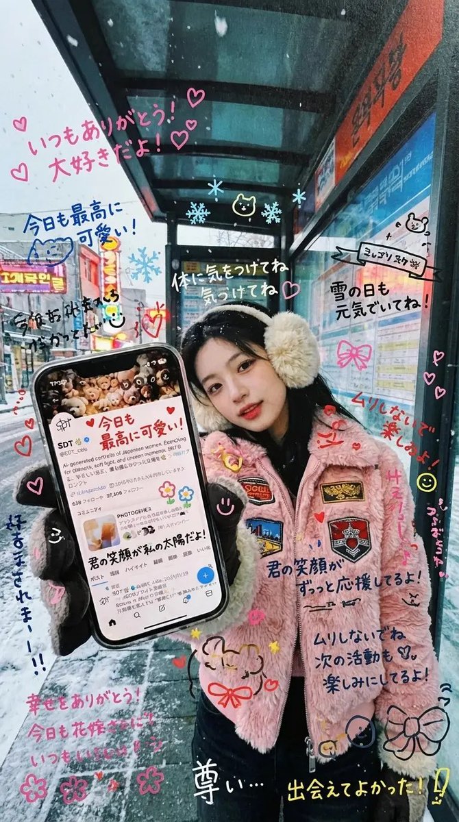 Handwritten Graffiti Message for Favorite Idol