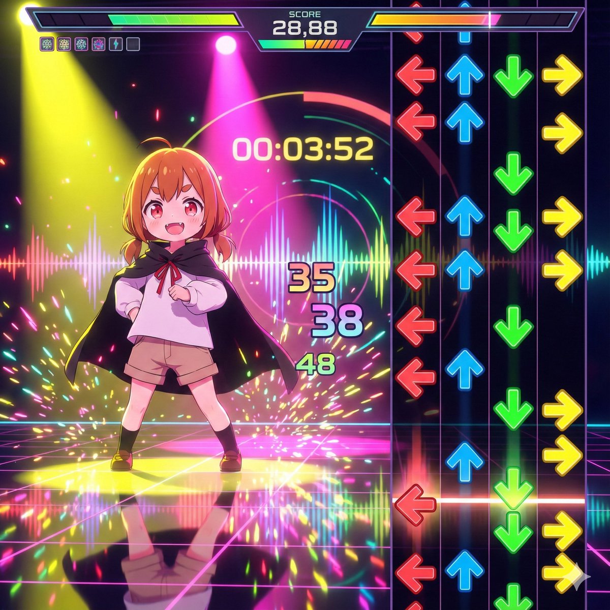 3D Dance Game Screen Prompt for Nano Banana Pro 2