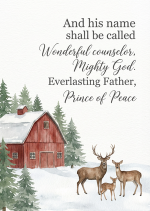 An exquisite, printable Christmas card design, presented as ... - 1