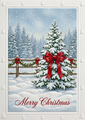 A beautifully detailed, printable Christmas card design feat... - 1
