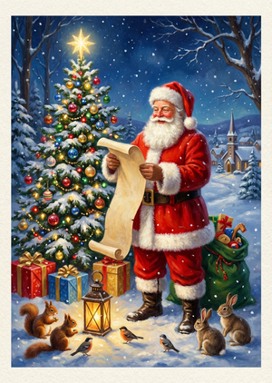 An exquisite, highly detailed printable Christmas illustrati... - 1