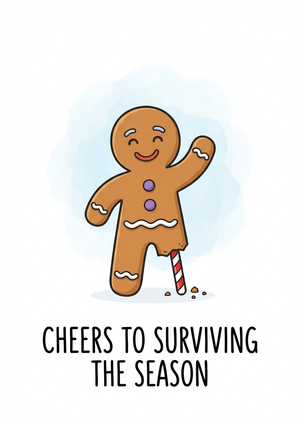 A beautiful and funny printable Christmas card design, aspec... - 1