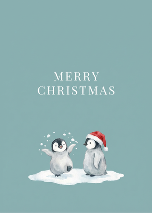 A beautiful, printable Christmas card design, minimalist and... - 1