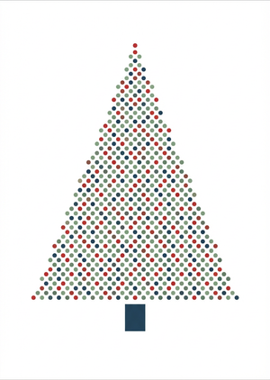 A minimalist and modern Christmas greeting card design, pres... - 1