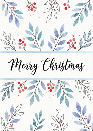 A printable, exquisite Christmas greeting card design, prese... - 1
