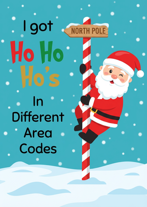 A high-resolution, printable, humorous Christmas greeting ca... - 1