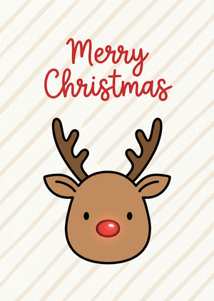 A beautiful, printable Christmas greeting card design in a f... - 1